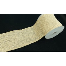 4 Inch Natural Burlap Ribbon With Wired Edges, 10 Yards (Lot of 1 Spool) SALE ITEM